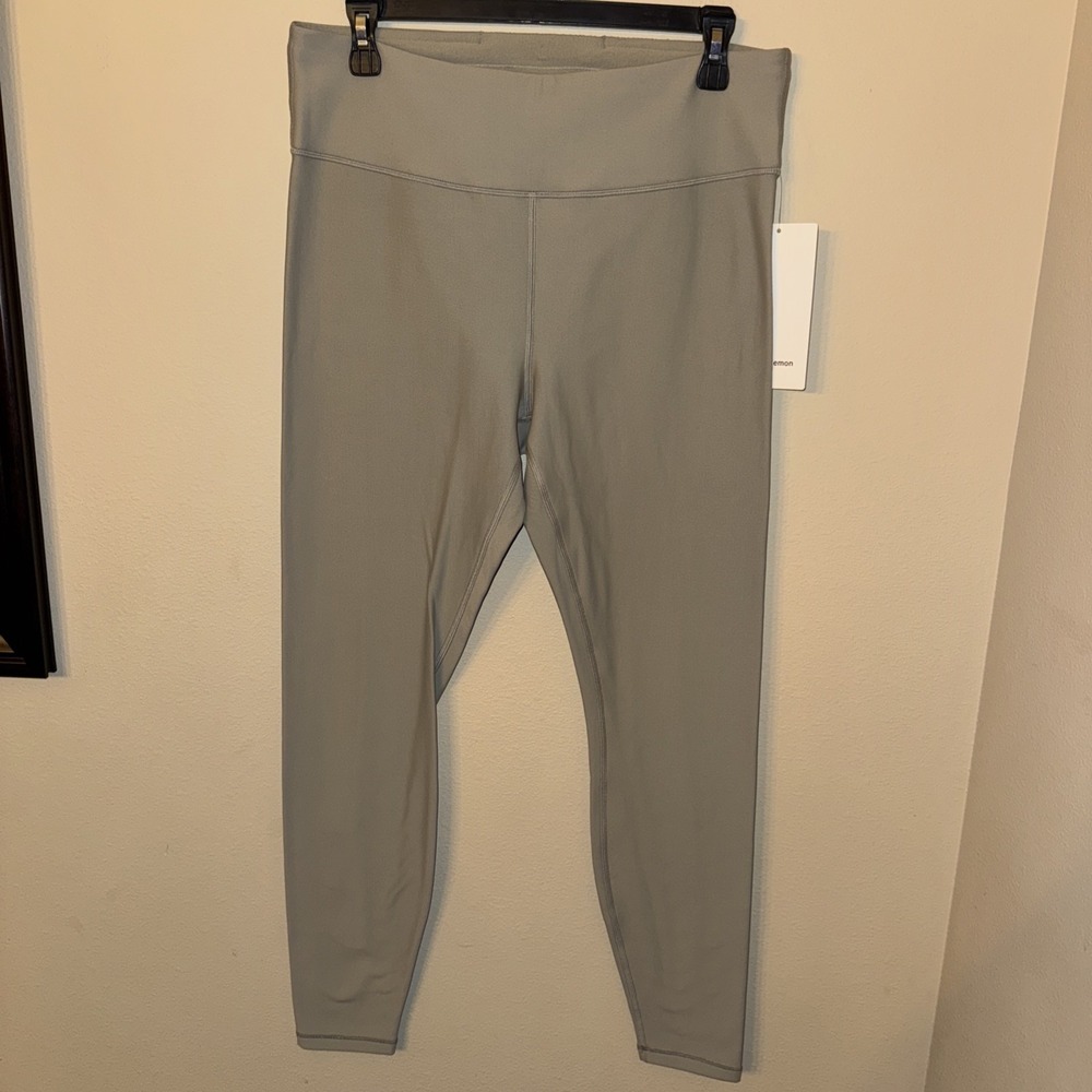 Lululemon Fleece High-Rise Running Tight 28" Raw Linen NWT‎ Size 12 Warm